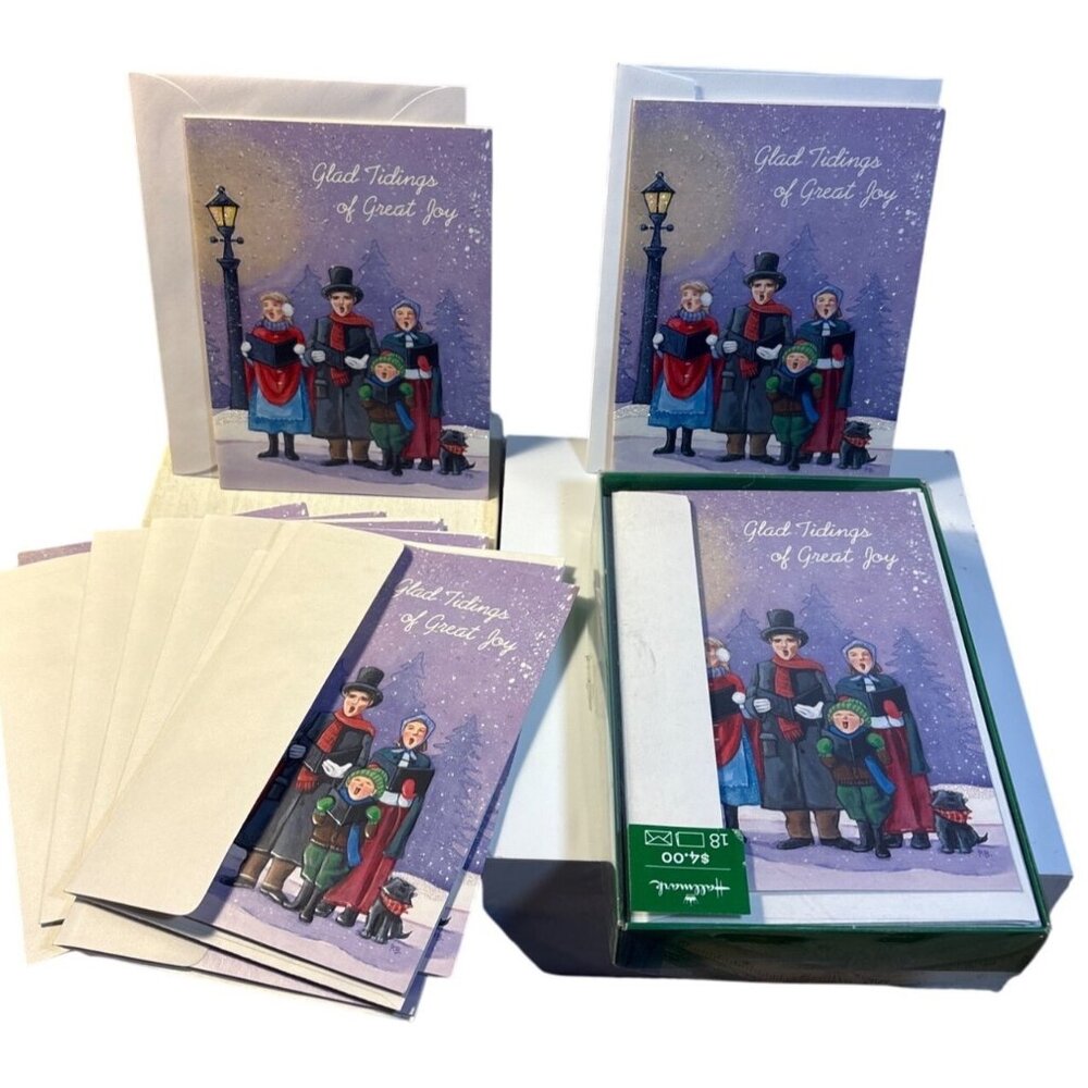 11 Christmas Greeting Cards Glad Tidings Of Great Joy By Lawson Falle Religious